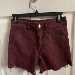 Burgundy American Eagle Jean Shorts size 2